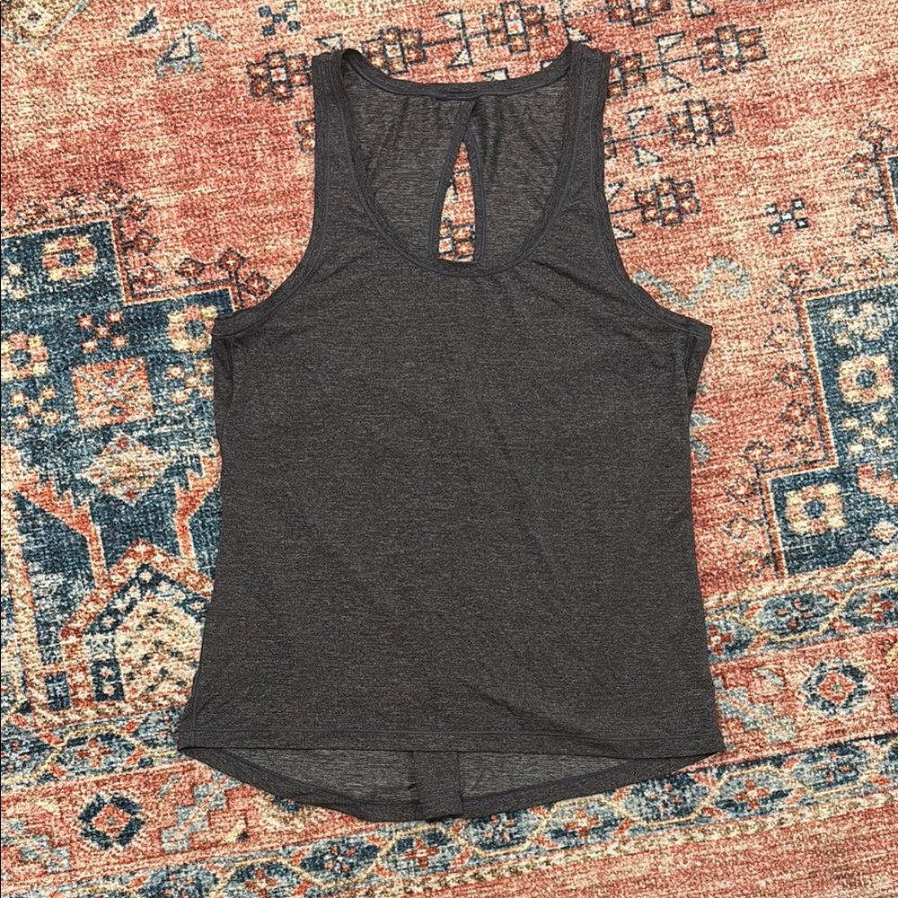 Lululemon Athletica Gray Loose Tie Back Tank Top